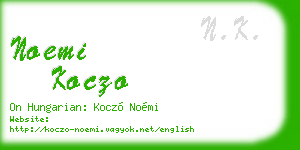 noemi koczo business card
